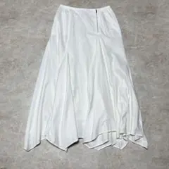 ノリコアラキ ロングスカート M オフホワイト 裏地 春夏 綿100% 日本製
