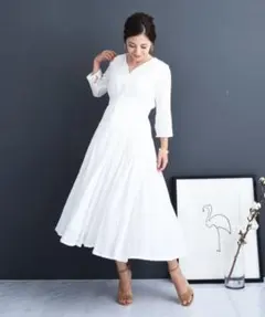 フレアワンピース【マタニティ服/授乳服】妊婦 ワンピース 授乳口あり