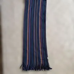 ポールスミス　ネイビー マルチストライプ マフラー