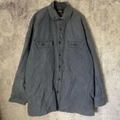 リーバイス コットンシャツ ジャケット 綿 くすみブルー L ライトアウターのサムネイル