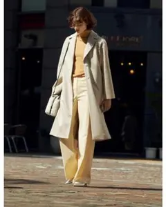 theory luxe カシミヤコート/Hairy Cashmere Olivi