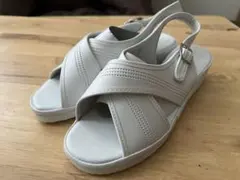 ホワイト ナースサンダル オフィスサンダル L 訳あり