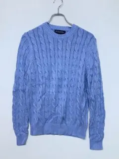 Brooks Brothers ケーブルニット セーター ライトブルー メンズSのサムネイル