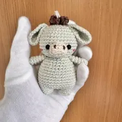 あみぐるみ　ミントグリーンドンキー