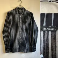 美品 marimekko ヨカポイカ ストライプシャツ マリメッコ XS