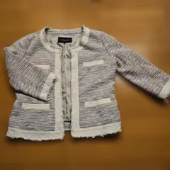 UNITED ARROWS ツイード ノーカラージャケット 38のサムネイル