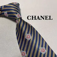 N842 美品 シャネル 刺繍 ココマーク総柄 上品 高級 ネクタイ メンズ CHANEL - N842 美品 シャネル 刺繍 ココマーク総柄 上品 高級 ネクタイ