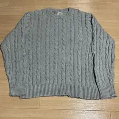 00s L.L.bean ケーブルニット コットン　Sサイズ