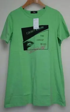 新品タグ付き　SMILE LAND 半袖Tシャツ ライトグリーン Lサイズ