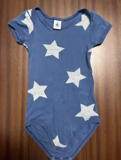 星柄ロンパース 18M 青：プチバトー：petit bateau：80センチ：服