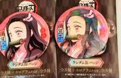 鬼滅の刃 ランダム缶バッジ＋ホログラムver. 2個セット 竈門禰豆子