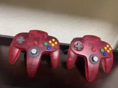 ニンテンドー64 コントローラー クリアレッド