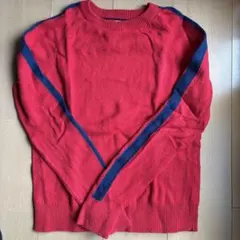 赤 ストライプ XL セーター