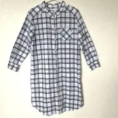 E hyphen world gallery PEACEチェックシャツワンピース