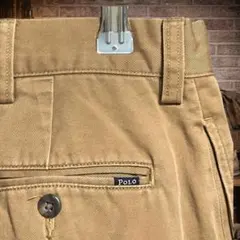 ポロラルフローレン 2タック ETHAN PANTチノトラウザー カーキ W34