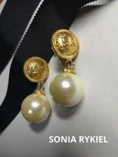 SONIA RYKIEL パール ドロップ イヤリング　ヴィンテージアクセのサムネイル