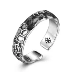 シルバー　ハニカム　リング