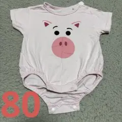 バースデイ　ロンパース　ハム　80