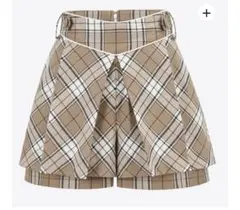 ANDWANG Tiered Check Shorts beige M 新品