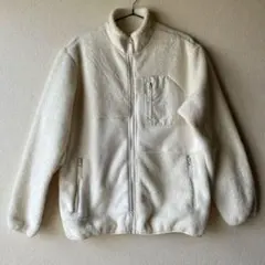 ikkaフリース ボアジャケット ホワイト Lサイズ メンズ アウター