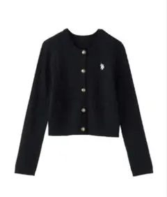 U.S.POLO ASSN. カーディガン ブラックLサイズ