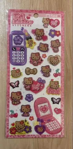 【新品未開封】 平成はっぴーフォン日焼けキティシール