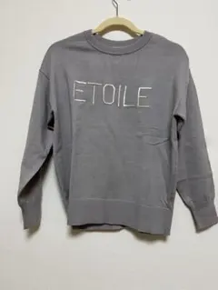 AZUL BY MOUSSY 刺繍ロゴニットトップス F