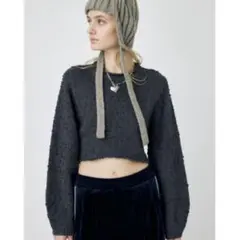 【MOUSSY】ワイドスリーブ ニット グレー タグ付き新品未使用