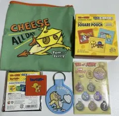 トムとジェリー　刺繍キーリング　スクエアポーチ　アクリルマグネット　クアッカー
