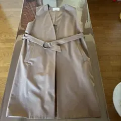 UNITED ARROWS ブラウン ベルト付きロングベスト