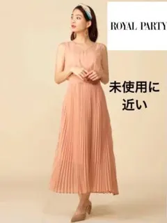 シフォン切替プリーツワンピース