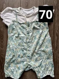 花柄ロンパース 70cm ベルメゾン　ミニラボ