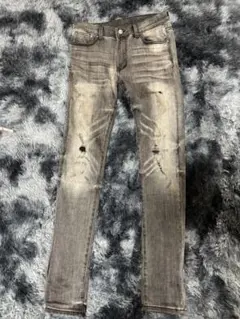 mnmlダメージデニムグレー