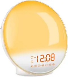 【美品】YABAE 光目覚まし時計 FMラジオ付き