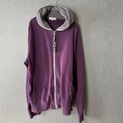 anti-label 紫色フード付きパーカー LLゆったりカジュアル　ウィメンズ