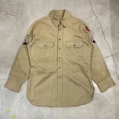 ミリタリーシャツ 長袖 階級章付き40s 米軍 実物 US ARMY ビンテージ
