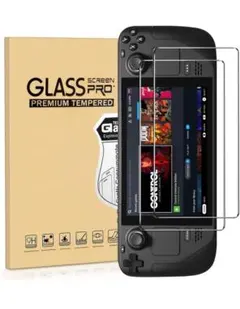 Steam Deck OLED用 画面保護フィルム ガラスフィルム 2枚入