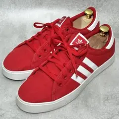 adidas アディダス レッド スニーカー スリーストライプス 26.5cm