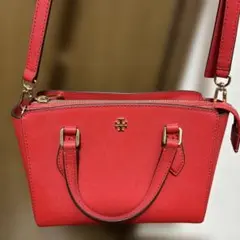 トリーバーチ　ショルダーバッグ　ハンドバッグ　赤