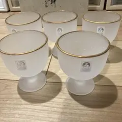 SASAKI CRYSTAL フルレッドクリスタル 高台付き　懐石ミニ小鉢　5枚 SASAKI CRYSTAL フルレッドクリスタル 高台付き 懐石ミニ小鉢 5枚