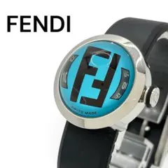 外観美品】ジャンク FENDI 腕時計 ブースラ ブルー文字盤 ラバーベルト 