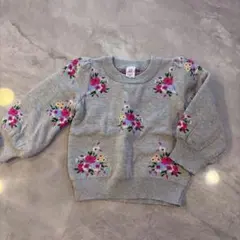 baby GAP 花柄刺繍 トレーナー 18-24ヶ月