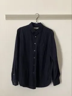 UNITED ARROWS LTOネイビー ストライプ 長袖シャツ