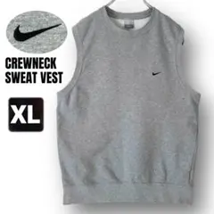 NIKEナイキ★クルーネックスウェットベスト★ワンポイントロゴ刺繍★メンズXL