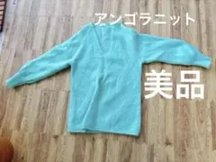 【美品】ニット　アンゴラニットGALLARDAGALANTE イエベ春　水色
