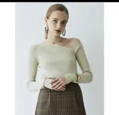 lagunamoon リブ編み 変形長袖ニット