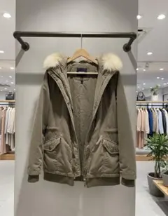 OZOC ファー付きオリーブモッズコート Mサイズ