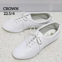 美品◆ CROWN クラウン DANCE JAZZ レザーシューズ 白 サイズ4のサムネイル