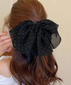 ビッグリボン バレッタ ヘアクリップ上品