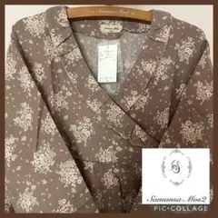 ♥️Samansa Mos2花柄ワンピース(モカ)❁﻿新品未使用品♥️